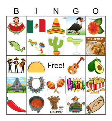 Cinco de Mayo Fiesta! Bingo Card