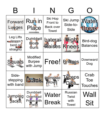 FITNESS BINGO Card