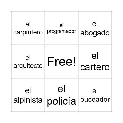 Unidad 7 Definiciones Bingo Card