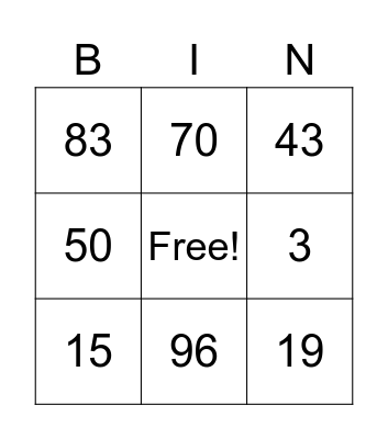 Vowel sounds /i/ and /ɪ/ Bingo Card
