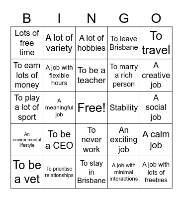 Find someone who wants.. Bingo Card