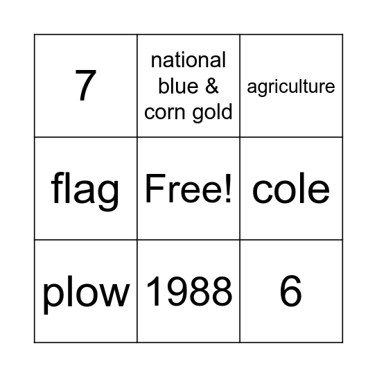 FFA BINGO Card
