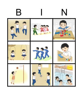 HOẠT ĐỘNG VUI CHƠI Bingo Card
