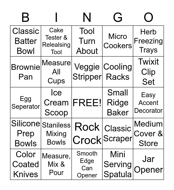 Pampered Chef Bingo Cards to Download, Print and Customize!