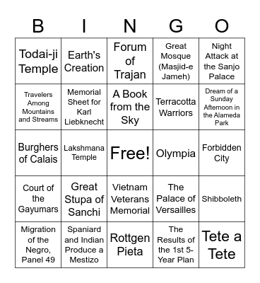 APAH Review:  Purpose Bingo Card