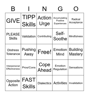 Skills Review 2 Bingo Card