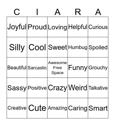 Awesome Bingo Card