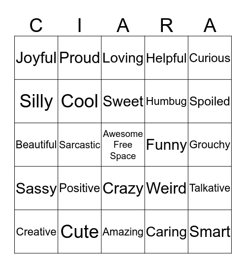Awesome Bingo Card