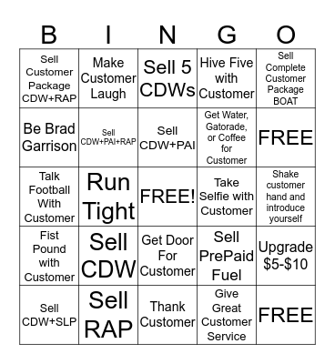 ERAC BINGO Card