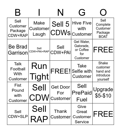 ERAC BINGO Card