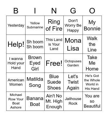 Spring Showers Bingo Card