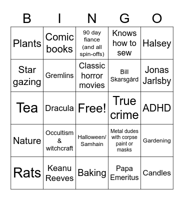 Sanne's Bingo Card