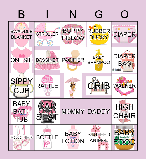 BABY SHOWER Bingo Card