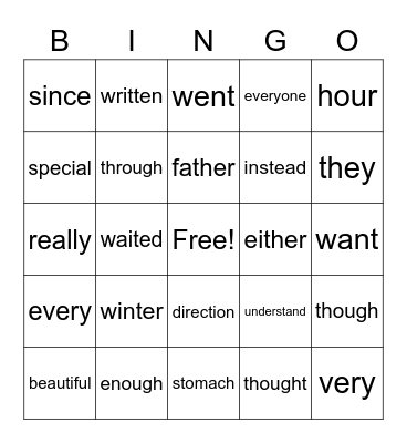Asher & Leland Bingo Card