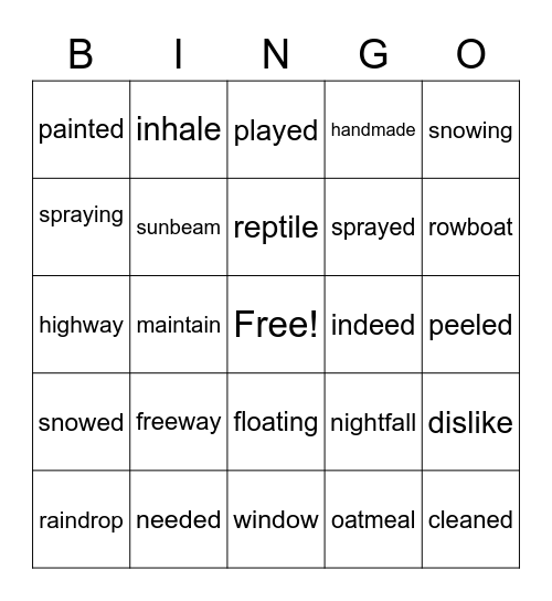 WIN Bingo Card