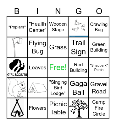 Camp Little Cloud Bingo! Bingo Card
