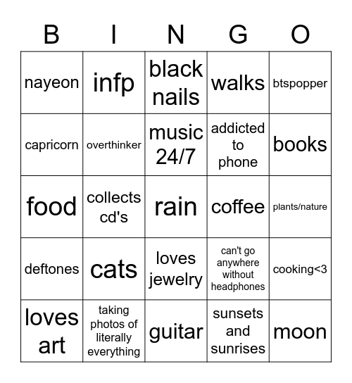 Bingo Card