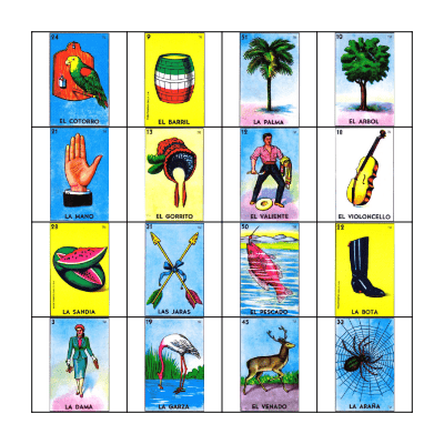 Loteria Bingo Card