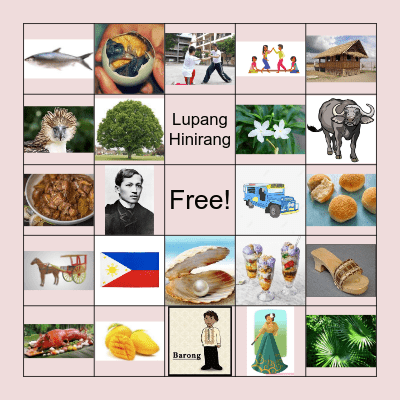 National and Famous Symbols of the Philippines Bingo Card