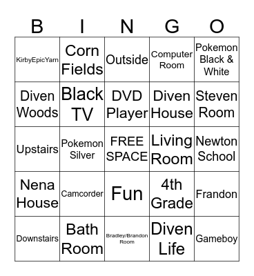 Frandon & Diven Bingo! Bingo Card