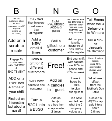 Mother's Day BINGO! (Cashier Edition) Bingo Card