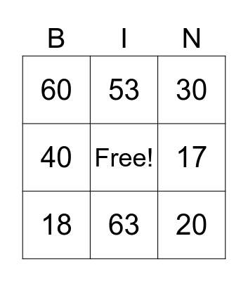 Vowels /i/ and /ɪ/ Bingo Card