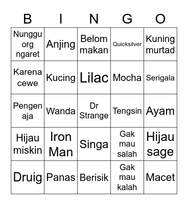 Ericcccc Bingo Card