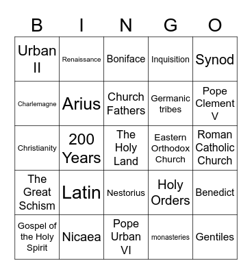 G8 Unit 3 Review Bingo Card