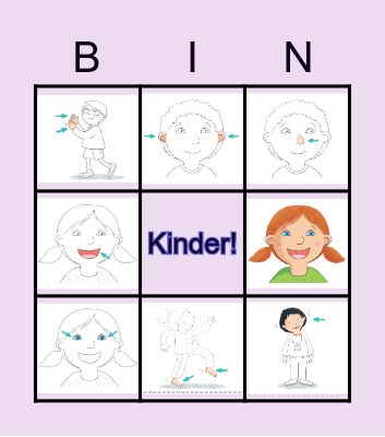 Body and face Bingo Card