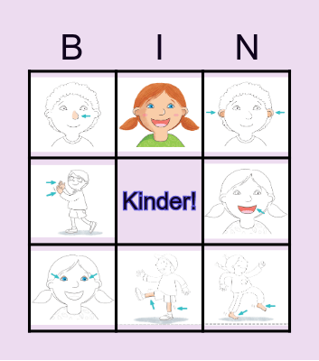 Body and face Bingo Card