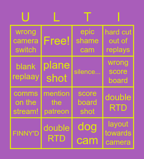 Ulti.TV Bingo Card