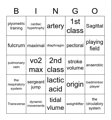 Paper 1 Bingo Card