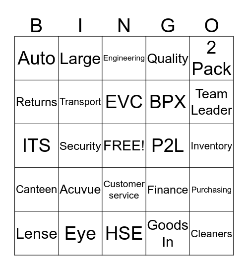 Jeans for Genes Bingo Card