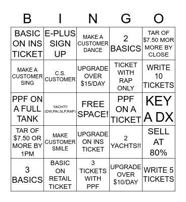ERAC SALES & SERVICE! Bingo Card