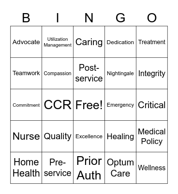 2022 Clinical Operations BINGO! Bingo Card