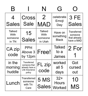 Team Royalty Bingo Card