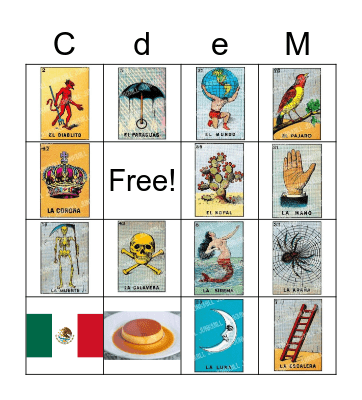 Cinco de Mayo Bingo Card