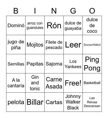 Los 70 de Fran Bingo Card