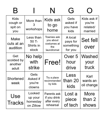 TAD BINGO Card