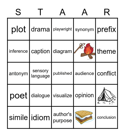 STAAR CAMP BINGO Card