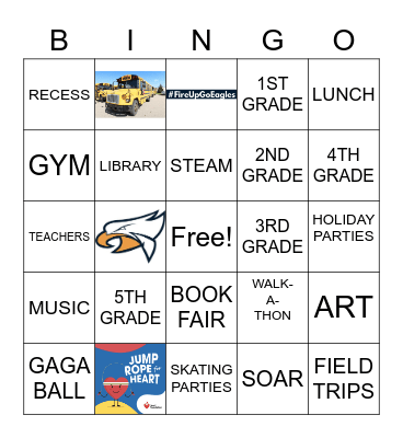 5TH GRADE CELEBRATION Bingo Card