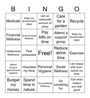 Harambee Bingo Card