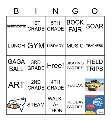 5TH GRADE CELEBRATION Bingo Card