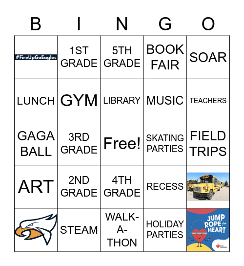 5TH GRADE CELEBRATION Bingo Card