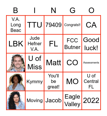 Banquet BINGO Card