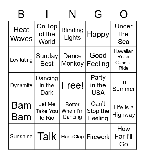 May Bingo Card