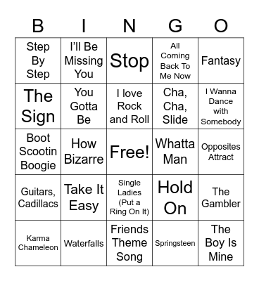 Happy Birthday Music Bingo Card