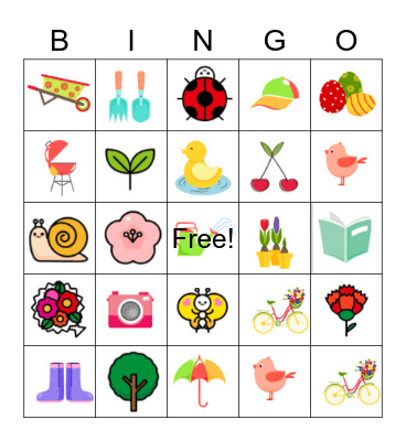 Admin Spring Bingo Card