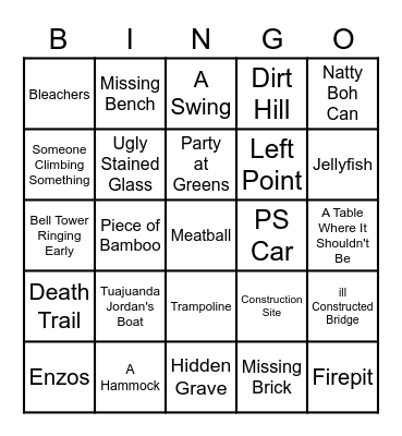 St. Mary's Bingo Card