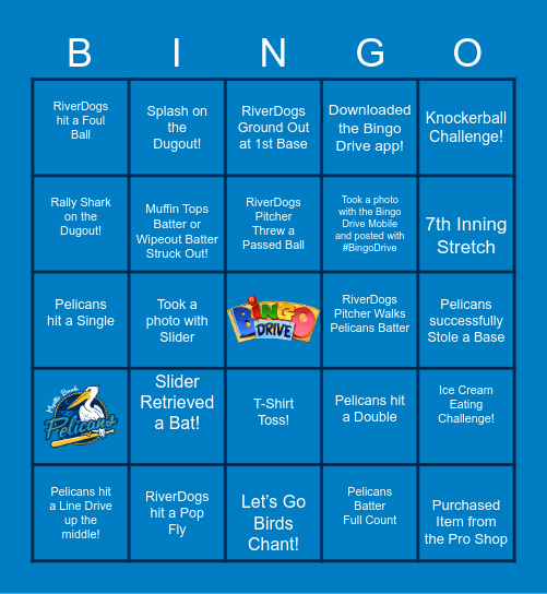 Pelicans Bingo Presented by Bingo Drive! Bingo Card